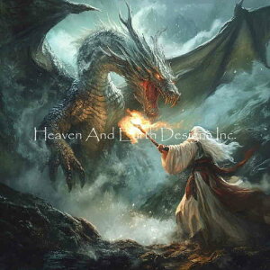 The Solo Collection クロスステッチ刺しゅうチャート HAED 図案 【 Solo Warrior 】 Heaven And Earth Designs 輸入 上級者 ドラゴン 龍 竜