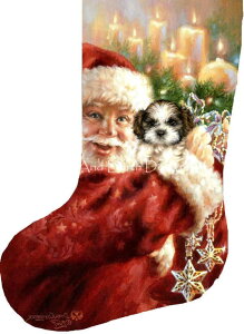 Dona Gelsinger NXXeb`hイ`[g HAED } y Stocking Shih Tzu For Christmas Flipped z Heaven And Earth Designs A ㋉ NX}X T^ T^N[X