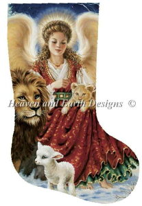 Dona Gelsinger NXXeb` } hイ `[g y Stocking Angel Lion and Lamb z Heaven And Earth Designs A ㋉ NX}X NX}Xu[c NX}XXgbLO