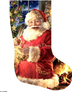 Dona Gelsinger クロスステッチ 図案 刺しゅう チャート 【 Stocking Checking It Twice DG 】 Heaven And Earth Designs 輸入 上級者 クリスマス クリスマスブーツ クリスマスストッキング