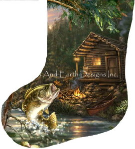 Dona Gelsinger NXXeb` } hイ `[g y Stocking Gone Fishin Left z Heaven And Earth Designs A ㋉ NX}X NX}Xu[c NX}XXgbLO