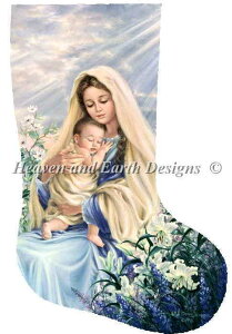 Heaven And Earth DesignsNXXeb` } hイ `[g Dona Gelsinger y Stocking Madonna Lillies z A ㋉ NX}X NX}Xu[c NX}XXgbLO