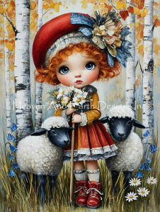 Heaven And Earth Designs / Katrina Bair �N���X�X�e�b�` �}�� �h���イ �`���[�g �y Little Lambs Max Colors Request A Size �z �A�� �㋉�� �H �g�t �V���J�o ���� ���炩�� ���� ���̎q �Ђ� �q�c�W �r