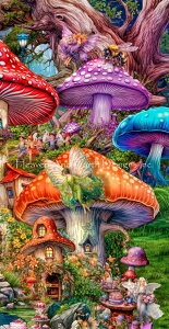 Aimee Stewart �N���X�X�e�b�` �}�� �h���イ �`���[�g �y QS Merry Mushroom Village Picnic 2 �z Heaven And Earth Designs �㋉�� ���̂� �� �L�m�R �t�F�A���[ �d��