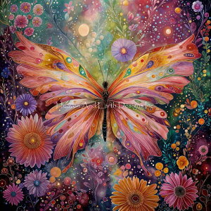 Peggy Collins �N���X�X�e�b�` �}�� �h���イ �`���[�g �y Extravagant Butterfly �z Heaven And Earth Designs �㋉�� �� �o�^�t���C