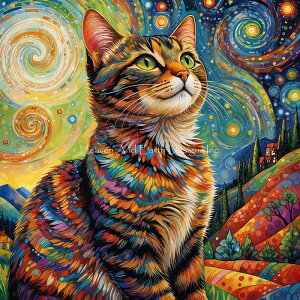 Peggy Collins �N���X�X�e�b�` �}�� �h���イ �`���[�g �y Mini Cosmo the Cat Color Expansion �z Heaven And Earth Designs �㋉�� �˂� �L �l�R