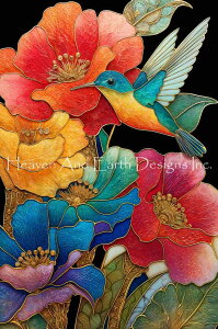 Peggy Collins �N���X�X�e�b�` �h���イ �`���[�g HAED �}�� �y The Happy Hummer �z Heaven And Earth Designs ��� �㋉�� �� �t�����[ �n�`�h��