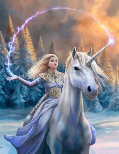 Anne Stokes �N���X�X�e�b�` �}�� �h���イ �`���[�g �y Winter Magic AS �z Heaven And Earth Designs �㋉�� �y�K�T�X ���n ���@ �}�W�b�N ���@�g��