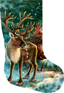 Dona Gelsinger �N���X�X�e�b�` �}�� �h���イ �`���[�g �y Stocking The Enchanted Christmas Reindeer Request A Size �z Heaven And Earth Designs �㋉�� �N���X�}�X�u�[�c �N���X�}�X�X�g�b�L���O �N���X�}�X ���� �g