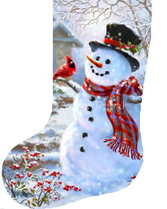 Dona Gelsinger �N���X�X�e�b�` �}�� �h���イ �`���[�g �y Stocking Snowman and Feathered Friend Flipped �z Heaven And Earth Designs �㋉�� �N���X�}�X�u�[�c �N���X�}�X�X�g�b�L���O �N���X�}�X ���� �Ⴞ��� 