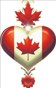 Malcolm Watson �N���X�X�e�b�` �h���イ �`���[�g Heaven And Earth Designs �}�� HAED �y Heart Of Canada No Background / �w�i���� �z ���� �J�i�_