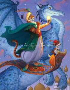 Scott Gustafson �N���X�X�e�b�` �}�� �h���イ �`���[�g �y Carpet to Adventure �z Heaven And Earth Designs �㋉�� �A���W�� �`�� �� ���� ���b