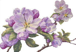 Marianne Broome �N���X�X�e�b�` �}�� �h���イ �`���[�g �y Mini Apple Blossom MB NO BK / �w�i���� �z Heaven And Earth Designs �㋉�� ������ �� �T�N�� �� �t�����[ �t