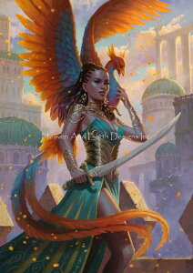 Yasu Art Studio �N���X�X�e�b�` �}�� �h���イ �`���[�g �y Phoenix Warrior �z Heaven And Earth Designs �A�� �㋉�� �t�F�j�b�N�X �s����