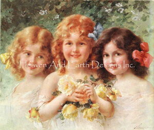 Emile Vernon�i �|�[���E�G�~�[���E���@�[�m�� �j ���� �y Three Sisters �z HAED �N���X�X�e�b�`�h���イ �}�� Heaven And Earth Designs �`���[�g ���p �G�� �|�p��i