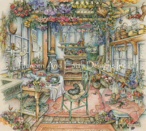 Kim Jacobs �N���X�X�e�b�`�h���イ�`���[�g HAED �}�� �yDried Flowers�z Heaven And Earth Designs �㋉�� �C�O �� �A�� �ϗt�A��
