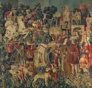 Unicorn Tapestries�i ���j�R�[���E�^�y�X�g���[ �j ���� ���p �G�� �|�p �y The Unicorn Tapestries 6 �z HAED �N���X�X�e�b�`�h�J �}�� Heaven And Earth Designs �㋉�� �S�ʎh��