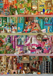 Heaven And Earth Designs / Aimee Stewart �N���X�X�e�b�` �}�� �h���イ �`���[�g �y Supersized The Library of Cats Right Max Colors �z �㋉�� �˂� �l�R �L