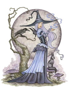 Amy Brown Fantasy Art �N���X�X�e�b�` �h���イ �`���[�g HAED �}�� �y A Little Spell �z Heaven And Earth Designs �㋉�� ���@�g�� ����