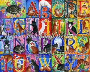 Heaven And Earth Designs(HAED) NXXeb`hJ } A L̃At@xbg Cat Alphabet Sʎh ㋉
