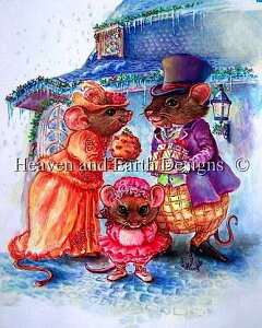 Heaven And Earth Designs (HAED) �N���X�X�e�b�`�h�J �}�� �A�� Whimsical Pleasures / Cratchit Christmas Mouse / Judy Mastrangelo �㋉��