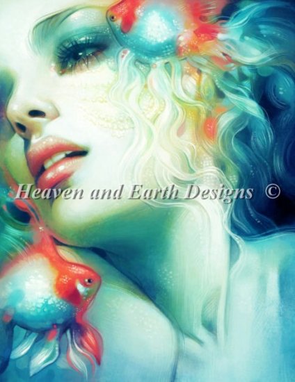 Heaven And Earth Designs 最前線の 休日限定 HAED クロスステッチ刺繍 図案 Scale 上級者 金魚 ランチュウ 輸入 全面刺し
