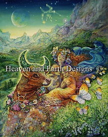 HAED クロスステッチ刺繍図案 Heaven And Earth Designs 輸入 上級者 Josephine Wall タウロス Supersized Taurus Max Colors 全面刺し ハイレベル