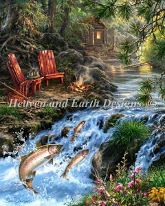 イNXXeb`} HAED ނX|bg Heaven And Earth Designs A Dona Gelsinger ㋉ Mini The Fishing Hole Sʎh