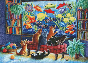 Heaven And Earth Designs(HAED) �N���X�X�e�b�`�h�J �}�� �A�� ���� Fish Tank �S�ʎh�� �㋉��