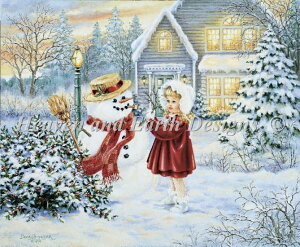 �N���X�X�e�b�`�h�J �}�� �A�� Heaven And Earth Designs (HAED) �t�@�[�X�g�E�X�m�[�}�� My First Snowman �S�ʎh�� �㋉��