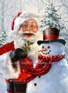 �����イ�N���X�X�e�b�`�}�� HAED �T���^�ƃt���X�e�B Heaven And Earth Designs �A�� Dona Gelsinger �㋉�� Mini Santa and Frosty �S�ʎh��