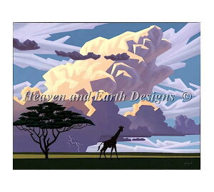 HAED �}�� �N���X�X�e�b�`�h�J Heaven And Earth Designs �ߌ�̗� Afternoon Storm �S�ʎh�� �㋉��