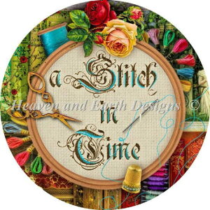 �N���X�X�e�b�`�h�J �}�� HAED Heaven And Earth Designs Aimee Stewart �h���イ�̎��� Ornament A Stitch In Time �S�ʎh�� �㋉��