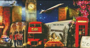 Heaven And Earth Designs HAED �N���X�X�e�b�`�h�J �}�� Aimee Stewart ���E���s/�����h�� QS World Travel London �S�ʎh�� �㋉��