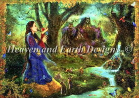 ししゅうクロスステッチ図案 HAED 白雪姫 Heaven And Earth Designs 輸入 Aimee Stewart 上級者 Supersized Snow White AS 全面刺し ハイレベル