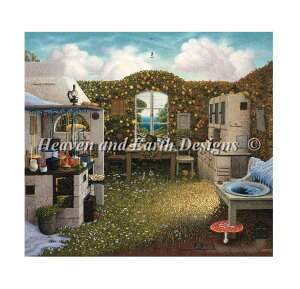 Heaven And Earth Designs クロスステッチ刺繍 図案 HAED 輸入 Jacek Yerka 画家の台所 Artists Kitchen 全面刺し 上級者