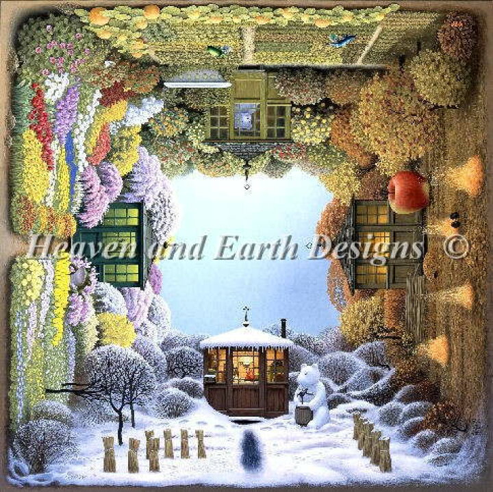 Heaven And Earth Designs クロスステッチ図案 HAED チャート 【Mini Four Seasons Max  Colors】 Jacek Yerka クロスステッチ手芸雑貨シーボンヌ