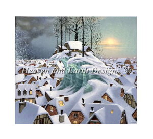 Jacek Yerka �N���X�X�e�b�`�h�J �}�� HAED Heaven And Earth Designs �~�̔g Winter Wave �S�ʎh�� �㋉��