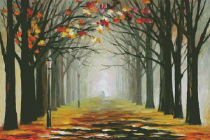 Leonid Afremov �N���X�X�e�b�` �h���イ �`���[�g HAED �}�� �y Supersized Almost Winter �z Heaven And Earth Designs �H ���i �g�t �X�H�� �͂�t �㋉��