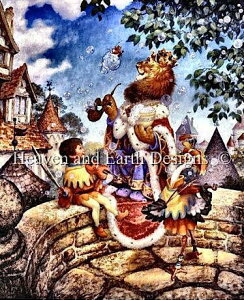 �N���X�X�e�b�`�h�J �}�� Heaven And Earth Designs HAED �X�R�b�g�E�O�X�^�t�\�� �R�I���V�� Old King Cole *****Finished Piece Below it***** �S�ʎh�� �㋉��