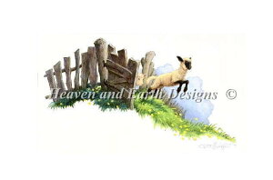 �N���X�X�e�b�`�h�J �}�� Heaven And Earth Designs �A�� HAED �X�R�b�g�E�O�X�^�t�\�� �q��� Sheeps in The Meadow �㋉��