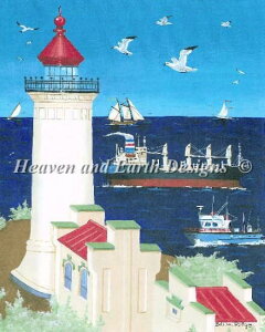 HAED Heaven And Earth Designs クロスステッチ刺繍 図案 輸入 上級者 Bill Dodge ノース・ヘッドの灯台 North Head Light House 全面刺し