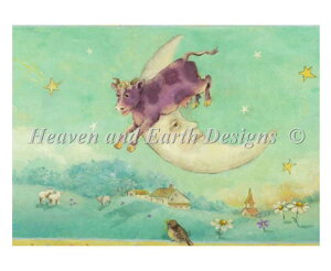 NXXeb`hJ } HAED Heaven And Earth Designs A ㋉ Nancy Faulkner ̏̋̏ȕ Tiny Treasures Cow Over The Moon Sʎh