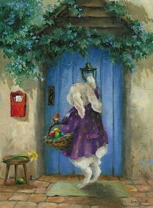 NXXeb`hJ } HAED Heaven And Earth Designs A ㋉ Nancy Faulkner Ɣ Bunny At The Door Sʎh