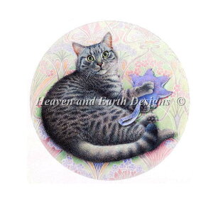 クロスステッチ刺繍 図案 Heaven And Earth Designs HAED 輸入 上級者 Lesley Ivory 手作りのおもちゃと猫 Mintakas Plate 全面刺し