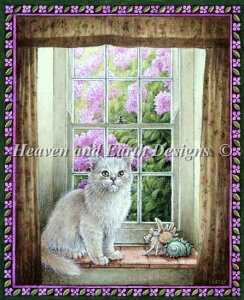 NXXeb`hJ } Heaven And Earth Designs HAED A ㋉ Lesley Ivory C݂̏̑ƔL Wooster in The Beach Cottage Window Sʎh
