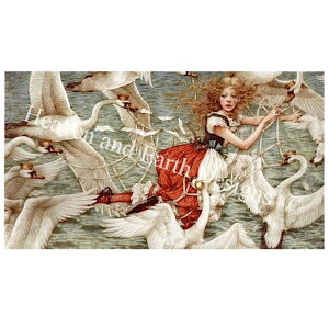 Heaven And Earth Designs �N���X�X�e�b�`�h�J HAED �}�� �㋉�� Yvonne Gilbert �v�����Z�X�Ɣ��� Princess and Swans �S�ʎh��