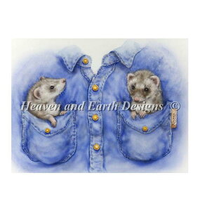 Heaven And Earth Designs HAED �N���X�X�e�b�`�h�J �}�� Kayomi Harai �|�P�b�g�̃t�F���b�g Pocket Ferrets �㋉�� �S�ʎh��