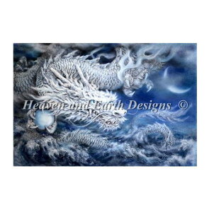 クロスステッチ刺繍 図案 Heaven And Earth Designs HAED 輸入 上級者 Kayomi Harai 白い龍 White Dragon 全面刺し
