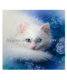 クロスステッチ刺繍 図案 Heaven And Earth Designs HAED 輸入 上級者 Kayomi Harai 白い猫 White Lady 全面刺し